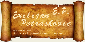 Emilijan Petrašković vizit kartica